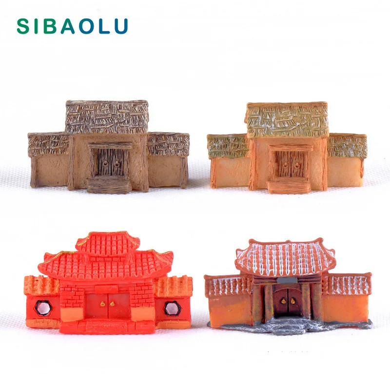Имитация старинных ворот двора миниатюрная фигурка DIY полимерные аксессуары