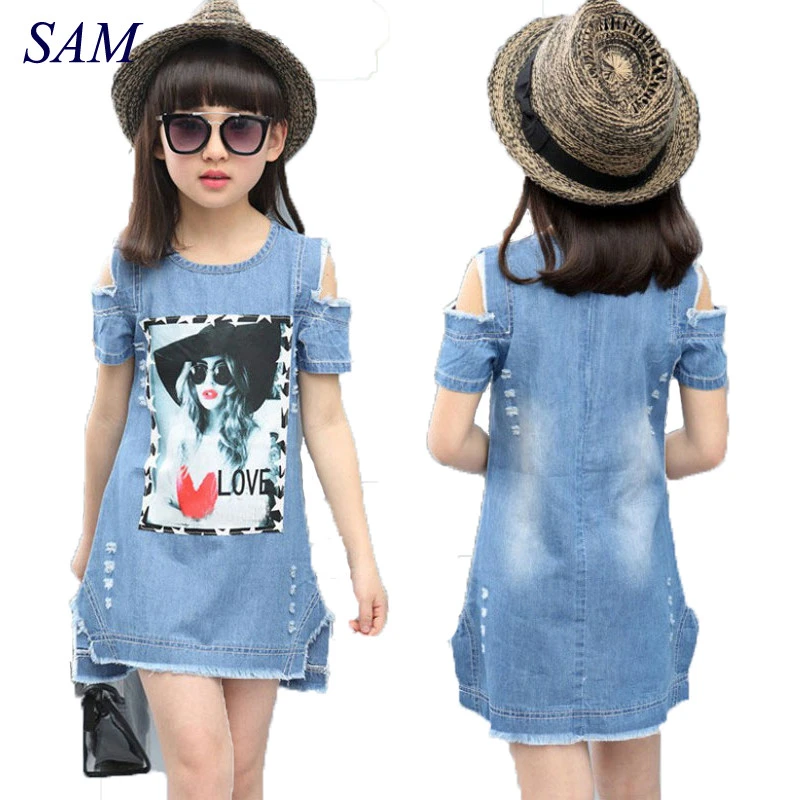 denim frock for girls