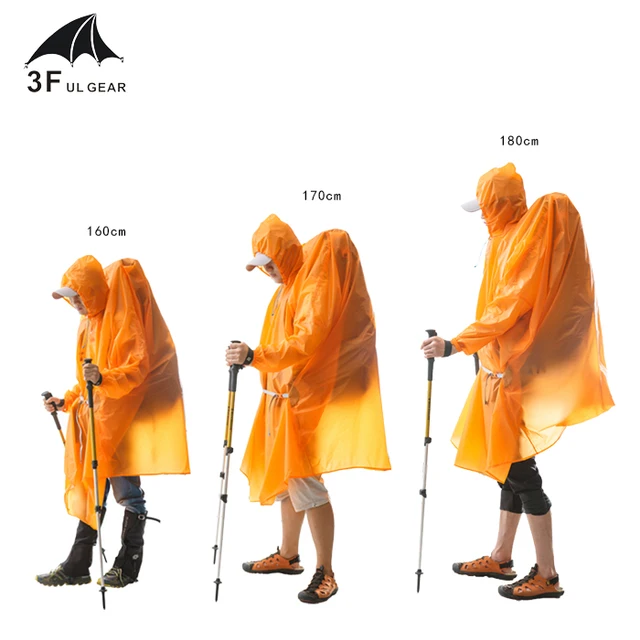 US $17.55 3F Ul Gear Single Person Ultralight Hiking Cycling Raincoat Outdoor Awning Camping Tarp Sun Shelter