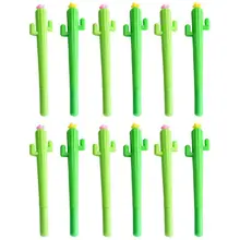 12 шт шариковая ручка каваи кактус форма 0,5 мм роллер черные чернила для ручек рекламная ручка для школы и офиса