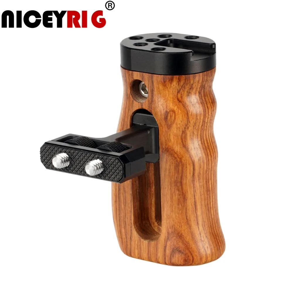 Ручка для камеры NICEYRIG деревянная рукоятка DSLR ручка холодной обуви Сырная