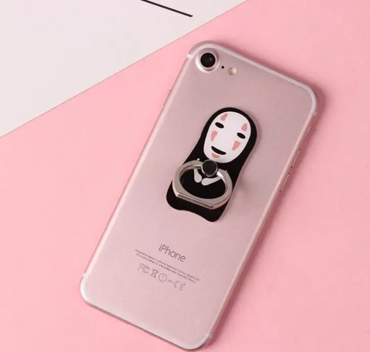 1 Pcs/set Lovely Anime No Face Men 360 Degree Finger Ring Mobile Phone Smartphone Stand Holder For phone