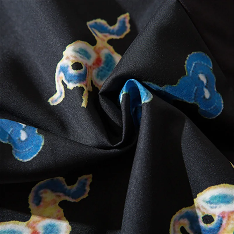 Bebovizi Vintage Chinese Style Chinese Dragon Printed Kimono Jackets Hipster Loose Thin Robe Mens Harajuku Streetwear Coat