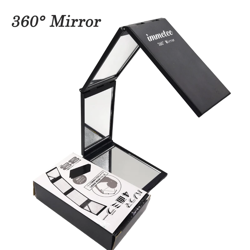 

Hair fibers 360 degree folded mirror for hair building fibers powder with box no label