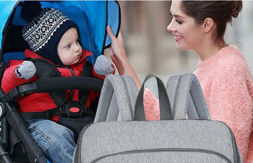 Сумка для молодых мам пеленки сумка Baby Booster сиденье Кормление стул с USB интерфейс непромокаемый материал вместительный рюкзак