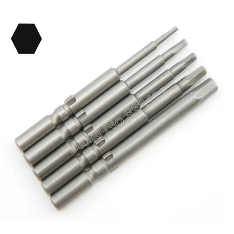 5Pcs 801 Hexagon Head Screwdriver Bit Set 60mm Longin Screwdriver from Tools on
