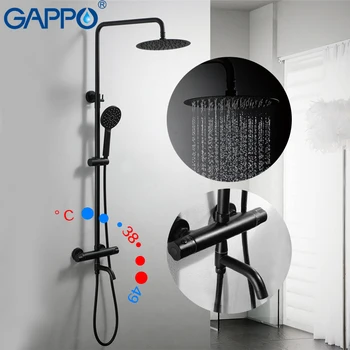 

GAPPO Shower Syetem brass bathroom shower faucet taps rainfall shower head set waterfall bathroom rain mixers faucet