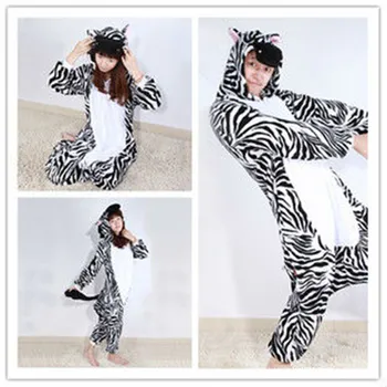 

New Japan Animal Zebra Pyjamas Women Fashion Fresh Winter Onesie Pajamas Party Costume Halloween Pijamas For Performance Suit