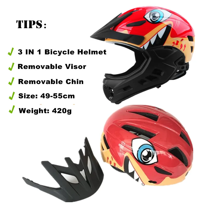 CAIRBULL Kids Bike Helmet Mtb Road Racing Bicycle Helmet Detachable Pro Protection Children 3 in1 Cycling Helmet Cascos Ciclismo