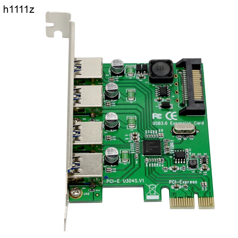 10 шт. новый 4 портовый USB 3 0 PCI Express Card PCIe хост контроллер 4x USB3.0 NED720201 5 Гб для
