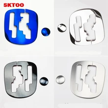 SKTOO стайлинга автомобилей, ABS хромированная отделка автомобиля Шестерни головой стикер стиль Шестерни отделка для переключения передач крышка для KIA RIO K2 2011 2012 2013