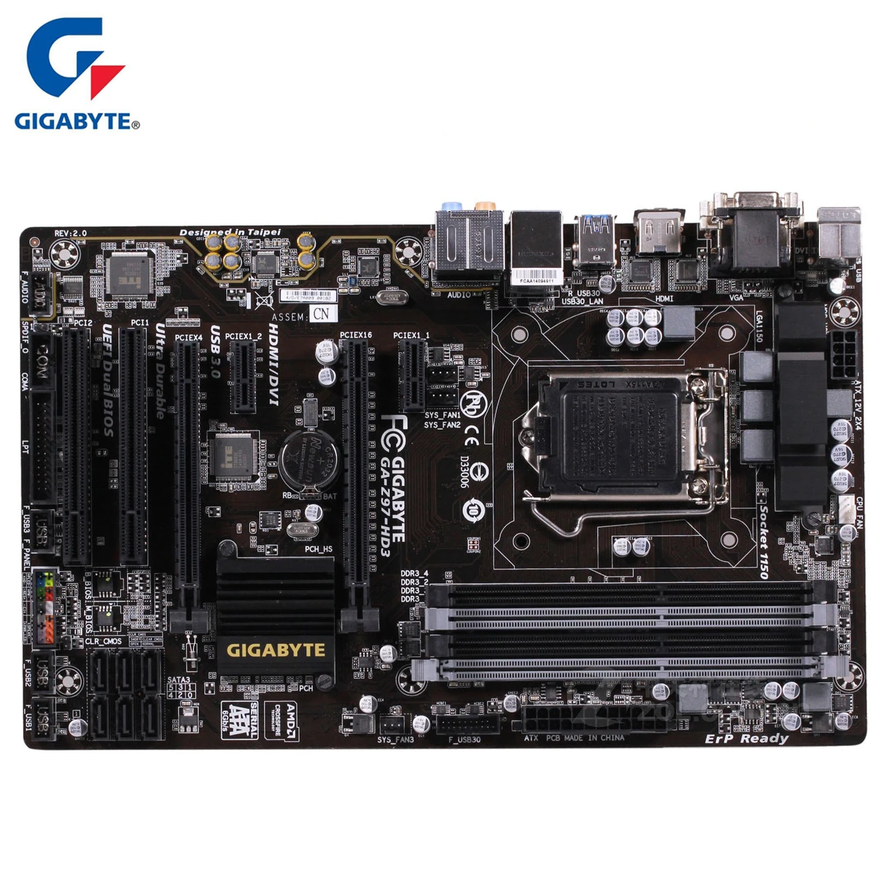 Gigabyte GA-Z97-HD3 оригинальная материнская плата LGA1150 DDR3 USB3.0 32G Z97 Z97-HD3 настольная материнская плата SATA III