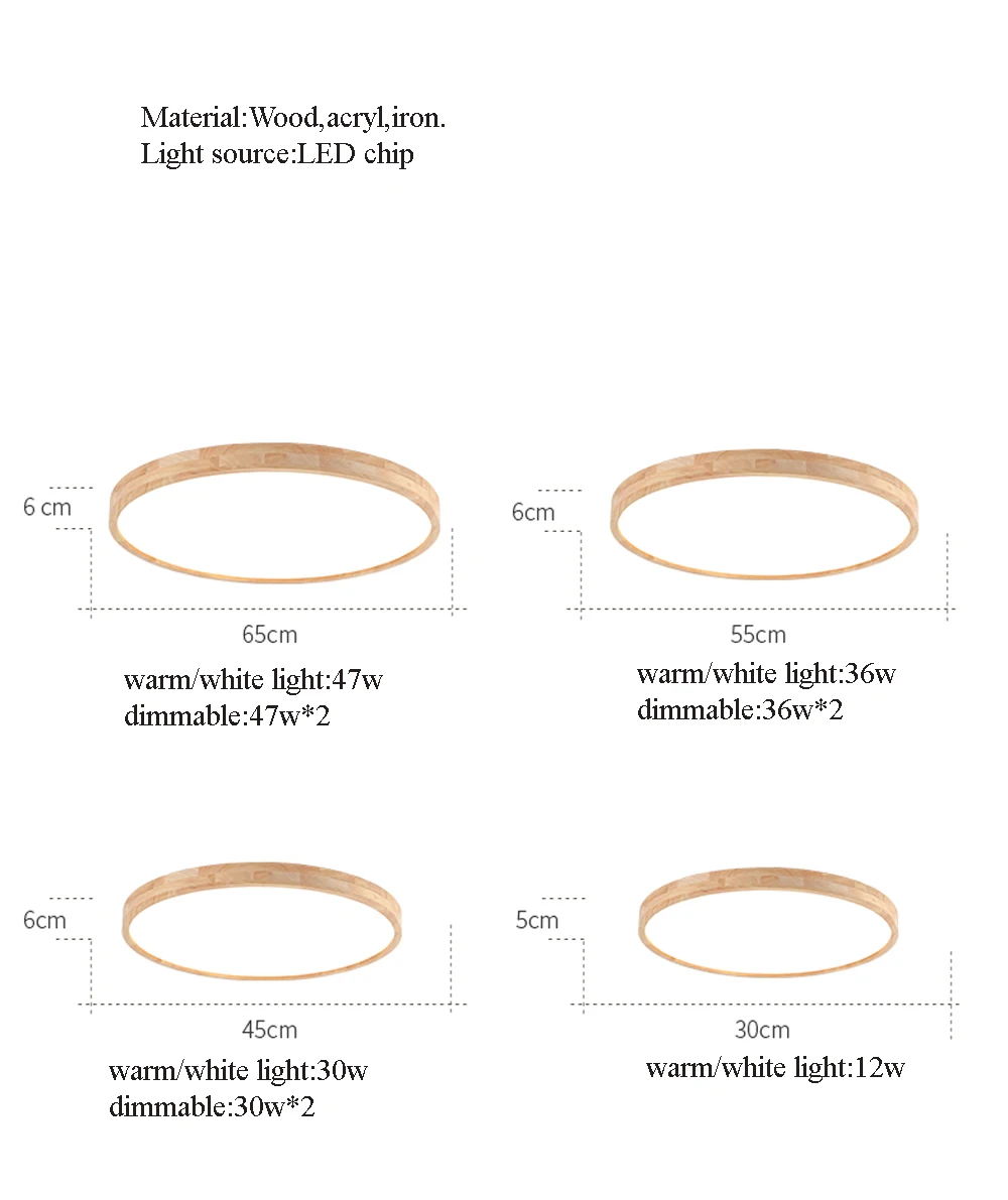 LED Современные Акриловые Деревянные Круглые 6 см Супер Тонкий Светодиодные Лампы.Светодиодные Светильники.Люстры Потолочные.Светильники Потолочные Светильники.Светильник Потолочный Светильник Для Столовой Спальни