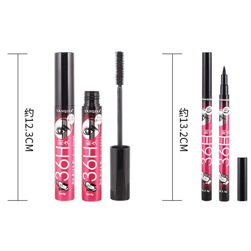 4D Waterproof Silk Fiber Eyelash Mascara Magic Black Makeup Eyelash Volume