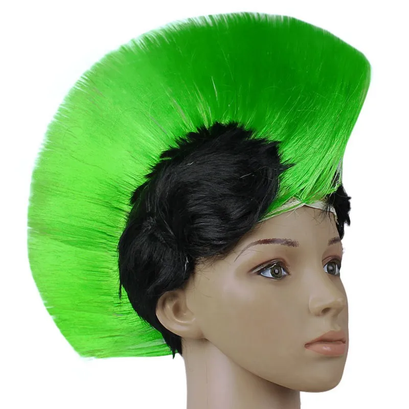 

Hot Rainbow Mohawk Hair Wig Fancy Costume Punk Rock Wigs Halloween Cosplay Party Party Decor