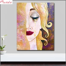 На заказ фото Густав Климт Сделай Сам Алмазная картина Женская Алмазная вышивка полная квадратная мозаичная картина, 5d алмаз, 3d искусство стены
