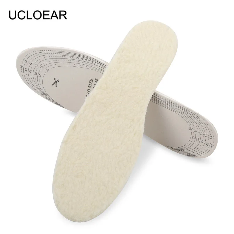 

Unisex Men Wemen Winter Warm Soft Wool Winter Shoe Insole Pad Size Thickening Shock Absorption Non-Slip Running Insoles XD-023