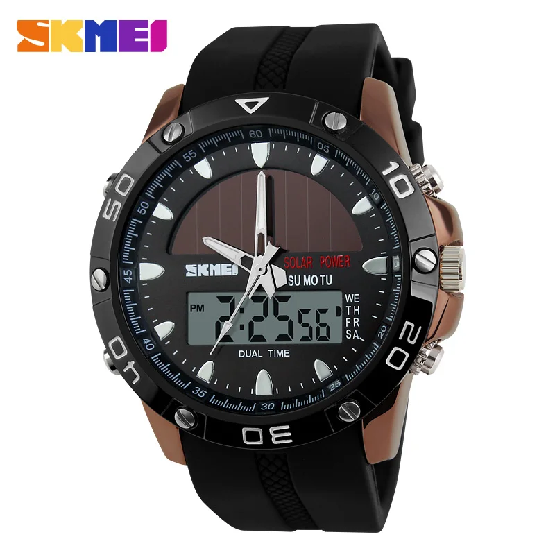 SKMEI 1064 Fashion Sport Watch Men Digital Watches Chrono Alarm Clock 5Bar Waterproof Solar Power Wristwatches Relogio Masculino SKMEI 1064 Fashion Sport Watch Men Digital Watches Chrono Alarm Clock 5Bar Waterproof Solar Power Wristwatches Relogio Masculino