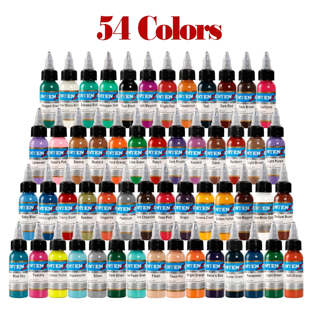 54 Pcs 30ml Professional Tattoo Ink 54 Colors Set 1oz 30ml/Bottle Tattoo Pigment Kit Fashion Makeup cosmetics Tools Ink цена 54 Pcs 30ml Professional Tattoo Ink 54 Colors Set 1oz 30ml/Bottle Tattoo Pigment Kit Fashion Makeup cosmetics Tools Ink цены онлайн