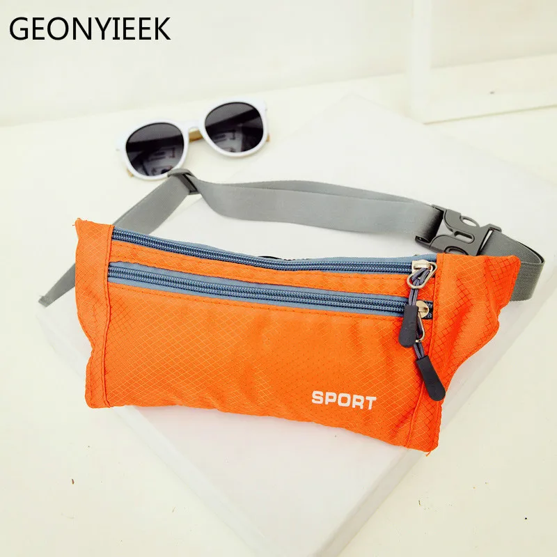 

Waterproof Women Men Waist Packs Unisex Nylon Zip Bag Waist Pack Pouch Travel Belt Bag