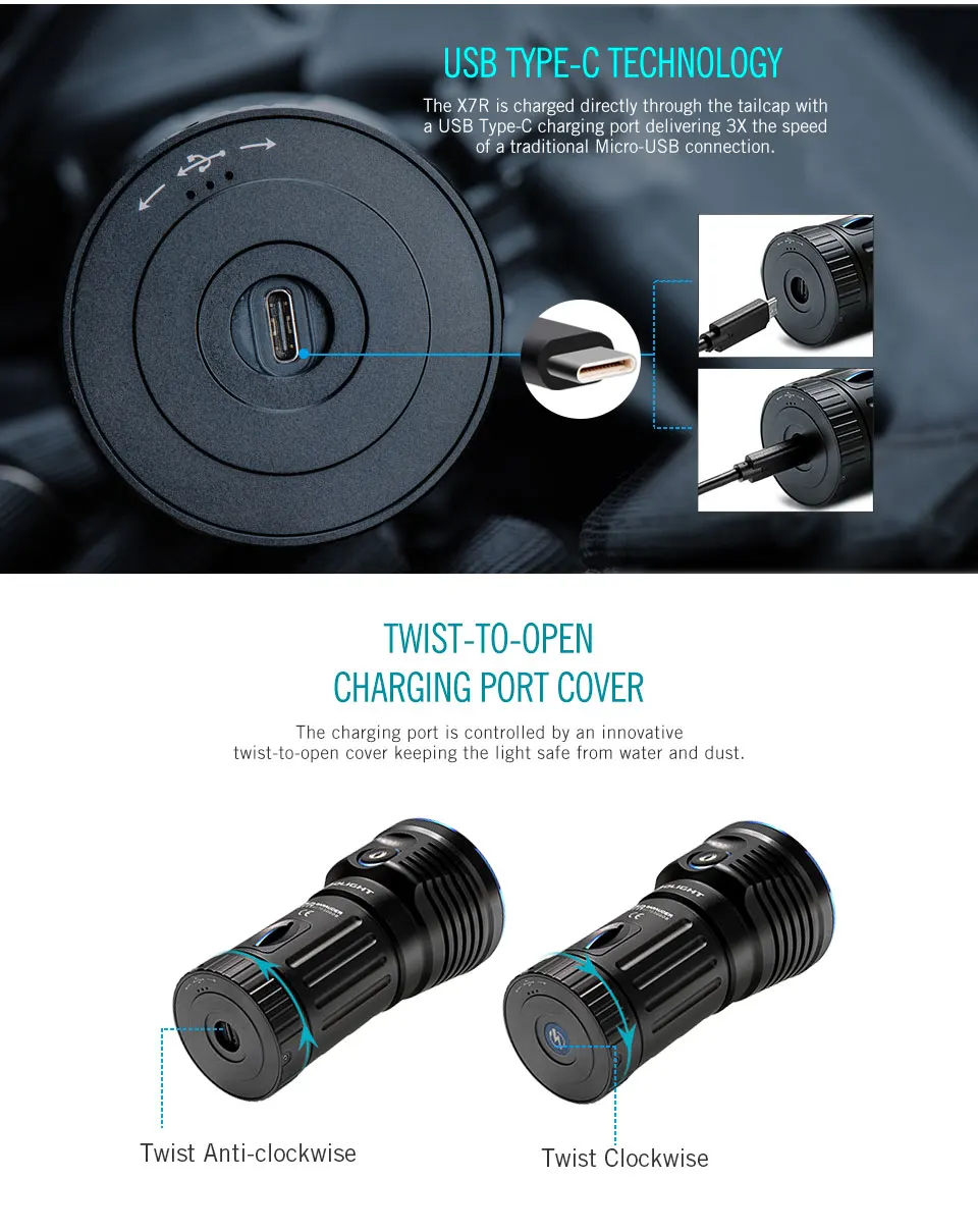 Olight X7R Marauder-12000LM перезаряжаемый фонарик-5 лет гарантии