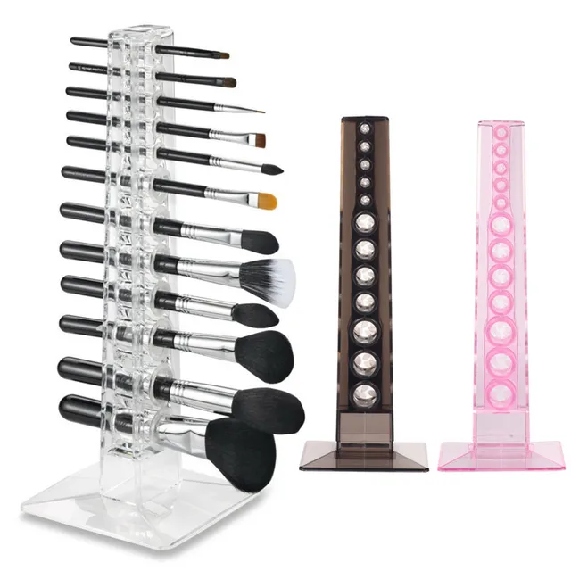 12 Shot Makeup Brush Holder Eyelashes Foundation Brush Stand Display