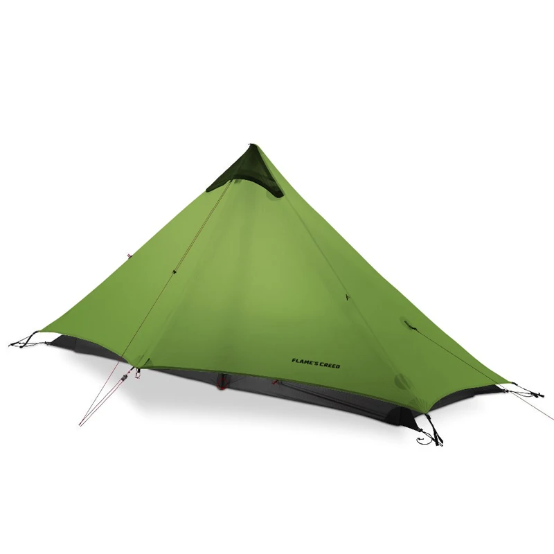 Billige 2018 LanShan 1 FLAME S CREED 1 Person Außen Ultraleicht Camping Zelt 3 Saison Professionelle 15D Silnylon Kolbenstangenlosen Zelt