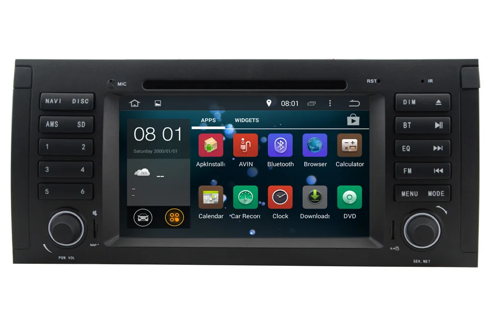 Discount In Stock Quad Core 1024x600 HD Capacitive Touch Screen Car DVD for BMW E39 Android 7.1 E53  Wifi 3G Bluetooth Radio Canbus 18