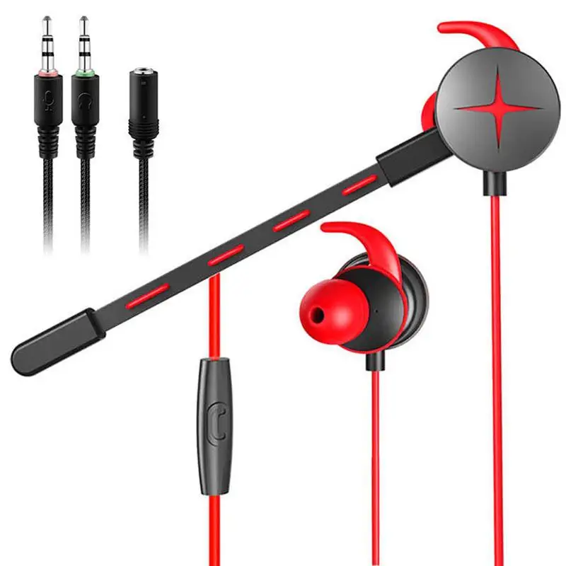 

In-ear Wired Gaming Headset 3.5mm Stereo HD Earphone with Detachable Mic for PUBG