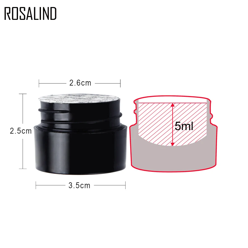 Гель лак для ногтей ROSALIND 5 мл чистый цвет сделай сам УФ светодиодный гель лаки