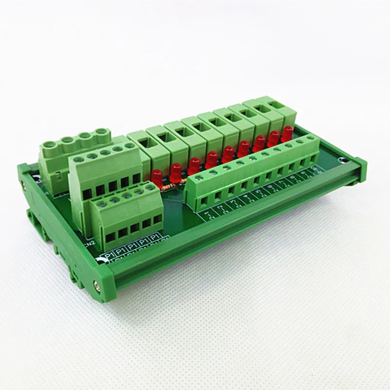 Fuse Module,DIN Rail Mount 10 Position Fuse Power Distribution Module