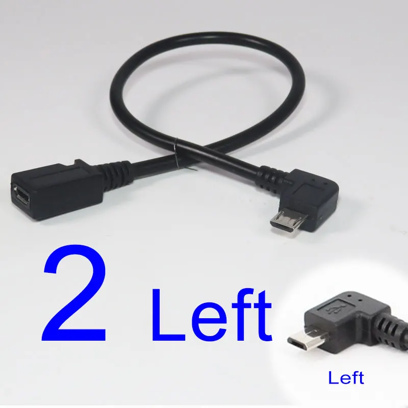 Гибкий Удлинительный кабель micro USB WAKEWO микро гнездо штырь Колено 90 прямоугольный