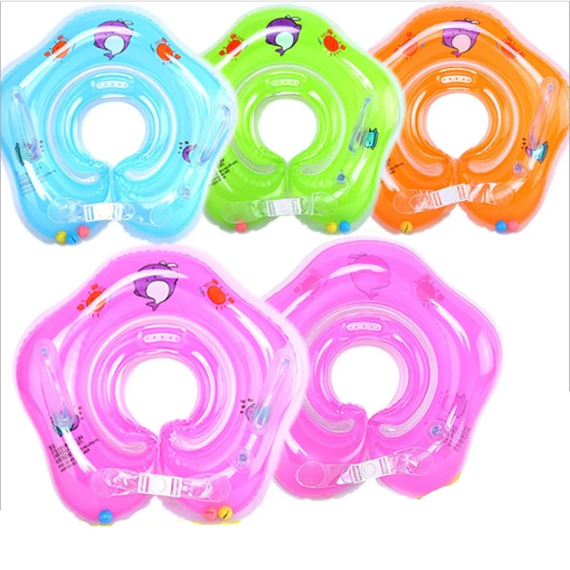 

Baby Inflatable Neck Float Ring Newborn Infant Bathing Circle Inflatable Swimming Ring Wheels Pool Double Airbag Baby Bath Toys
