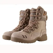 NOUS Armée Tactique Militaire Bottes Hommes Désert Combat Bottines Printemps Automne Véritable Chaussures De Sécurité En Cuir Hommes de Chaussures