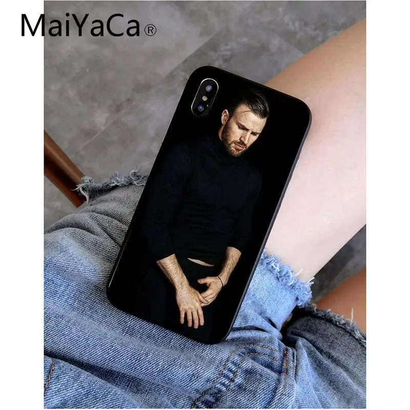 MaiYaCa Chris Evans черный ТПУ Мягкий силиконовый чехол для телефона чехол для Apple iPhone 8 7 6 6S Plus X XS MAX 5 5S SE XR чехол