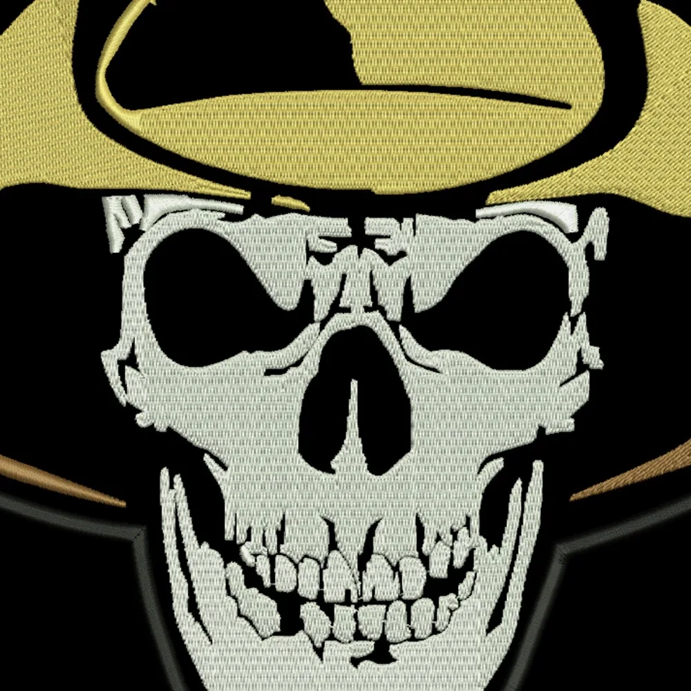 IRON SKULLS Motorcycle Vest Biker Embroidered Iron On Back of Jacket Patch Black twill fabric Free Shipping DIY Eco-Friendly1 (4)