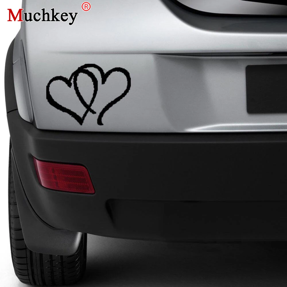 22.8cm*15cm Hearts Double Heart Vinyl Bumper Stickers Car Truck Window Tool Boxes Wall Laptop Notebook Cute Sticker Decal | Автомобили и
