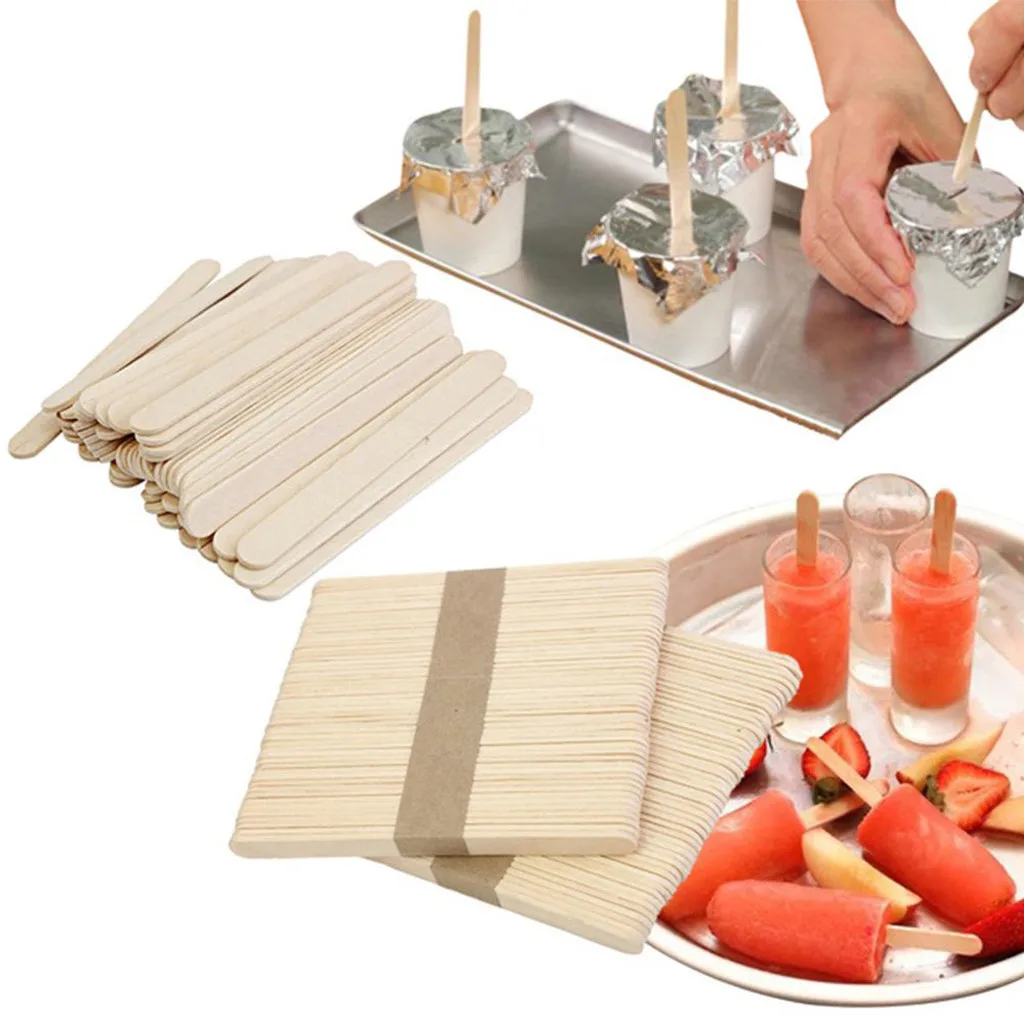 

200 Pcs Craft Sticks Ice Cream Sticks Natural Wood Popsicle Craft Sticks