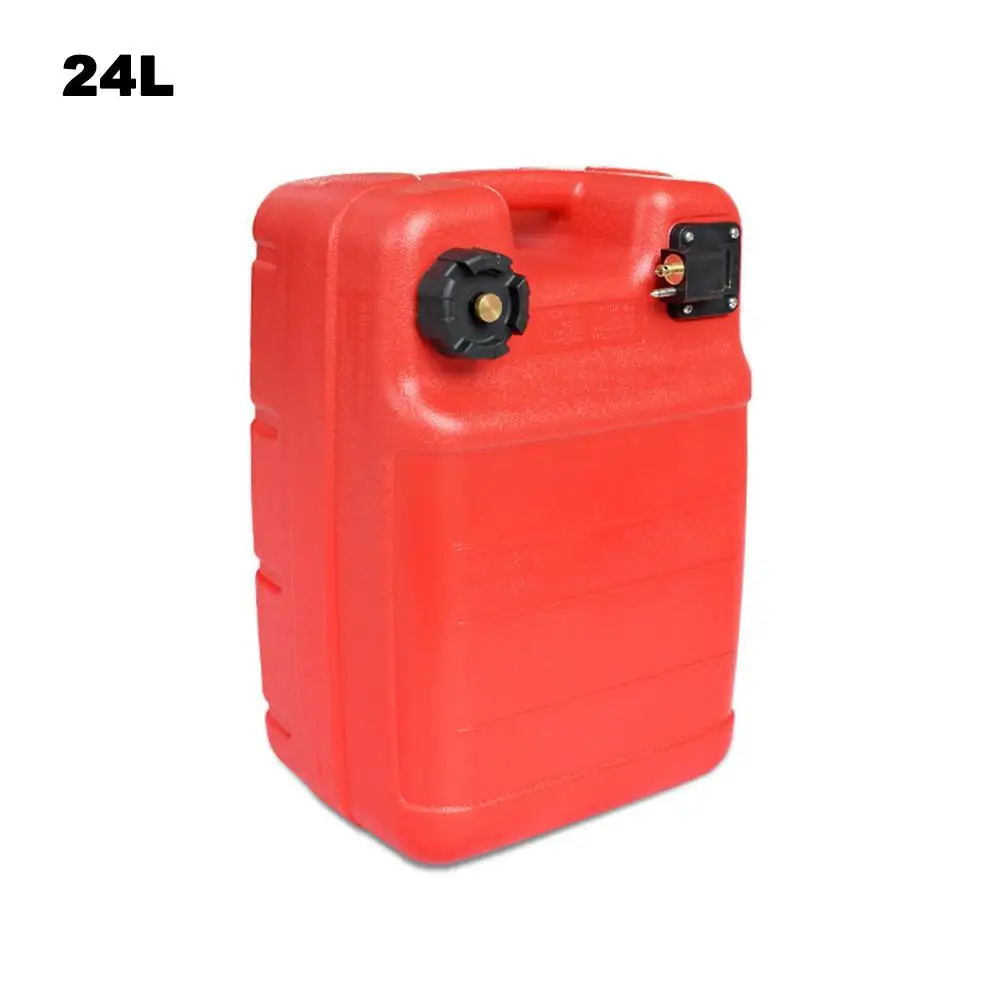 

12L 24L Yacht Engine Marine Outboard Fuel Tank Oil Box Portable With Connector Red Plastic Anti-static Corrosion-resistant