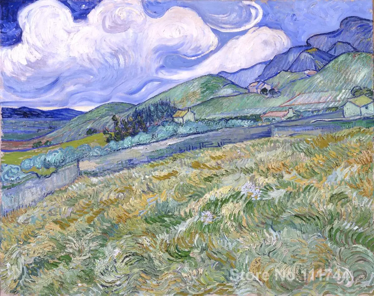 Paintings By Vincent Van Van Gogh Landscape From Saint Remy