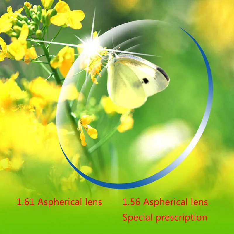 

Customize Prescription Myopia Reading Glasses Lens Refractive index 1.61 Apherical lenses With Green Coating Anti-radiation Lens