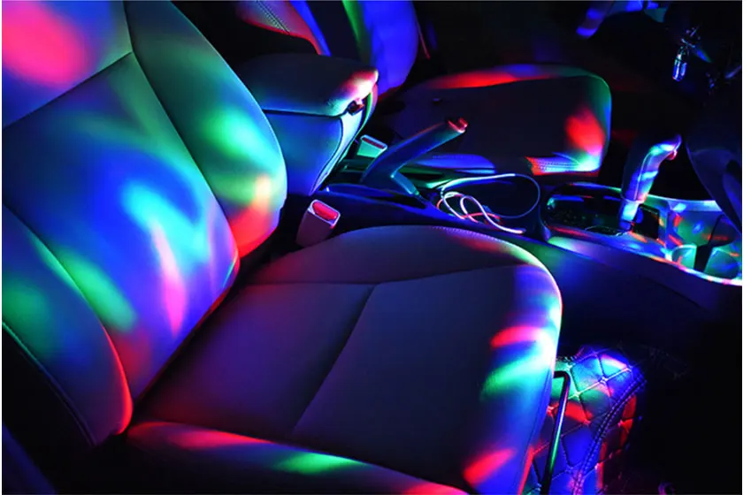 AZGIANT 2 шт. автомобиля USB атмосфера мини Coloful светодио дный светодиодный свет Музыка Ритм лампы Автомобили Интерьер свет используется во многих месте