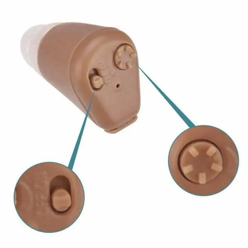 Adjustable Hearing Aid Rechargeable Invisible Mini Hearing Aids Sound Amplifier Hear Clear for Elderly Deaf Sound Enhancement