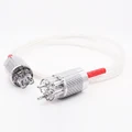 Hi End 8ag 8core Twist Silver plated OCC Power Cable Carbon fiber EU Power cable|occ cable -