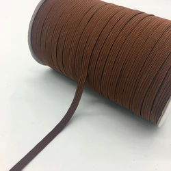 Multicolor 5 - Yard Satin Elastic Ribbon (Coffee)