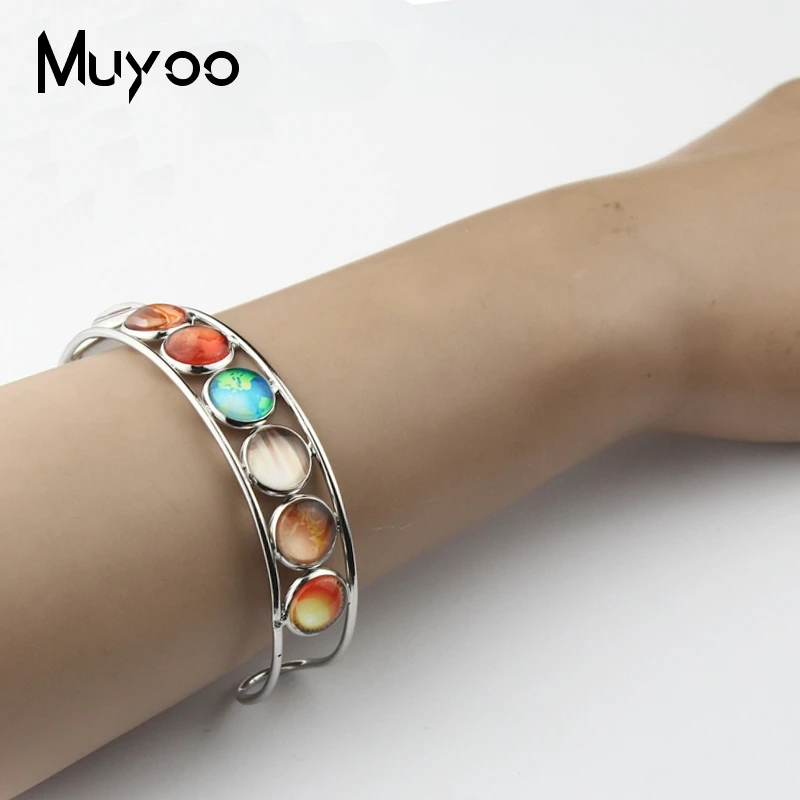 New Fashion Mary Poppins Glass Dome Adjustable Bangles Mary Poppins Gifts for Girls Silver Color Bangle Cuff
