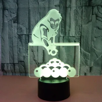 

Billiards 3d Light Touch Remote Control Home Lighting Creative Gifts 3d Led Small Table Lamp Table Moderne Desk Lamp