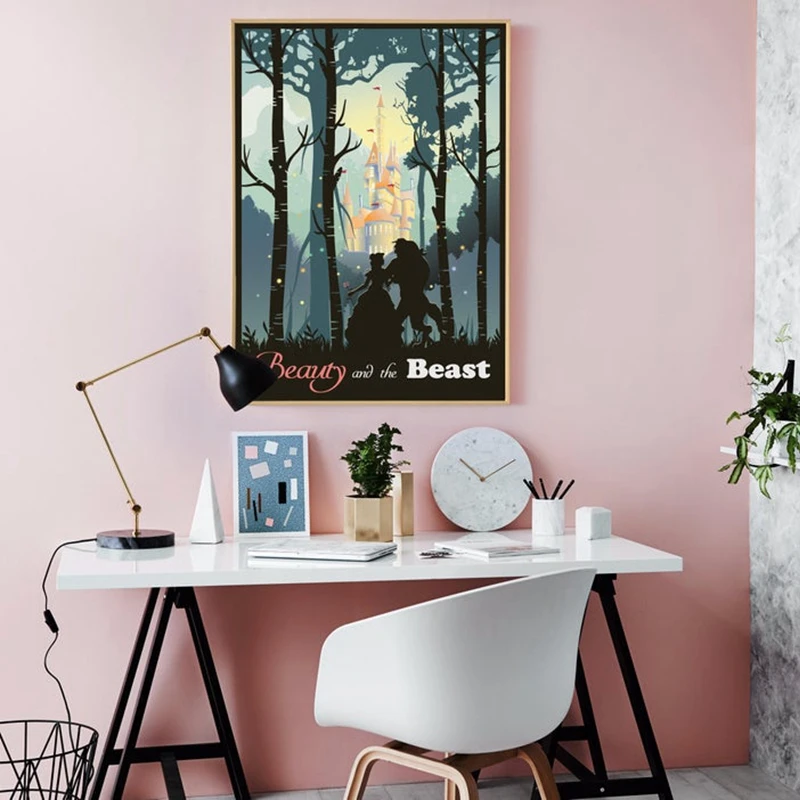 Beauty & the Beast prints Kids Room Wall Art Decor