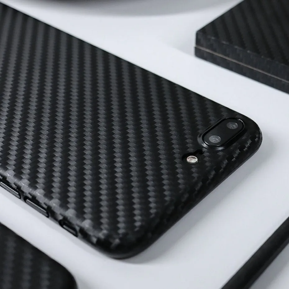 Carbon Fiber Pattern Phone Case For iPhone X 7 8 6 6S Plus Black