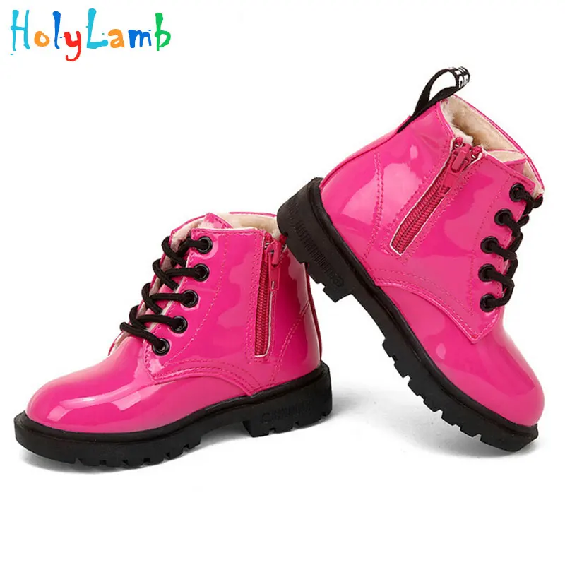 Baratos 2016 nueva moda Chaussure Enfant niños Martin botas niñas niños invierno Zapatos Niños Botas de lluvia de los cabritos